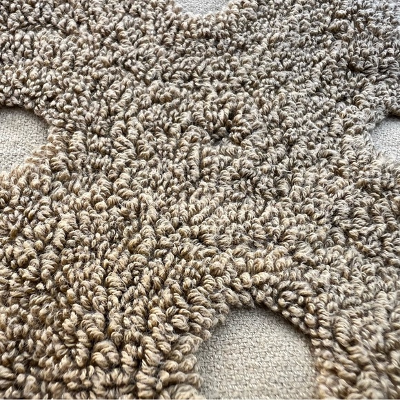 Y2K Wellesley Manor Geometric Sculpted Bath Towel Gold Green MCM Vibes Brazil - Picture 9 of 11